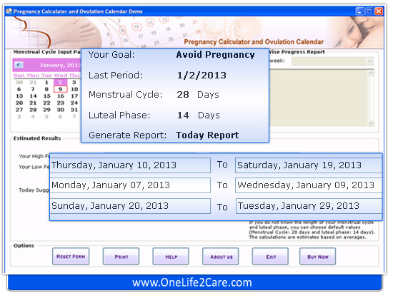 Pregnancy Calculator and Ovulation Calendar Screenshot