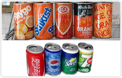 canned and packaged drinks