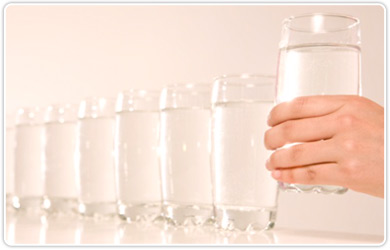  8-10 glasses of water